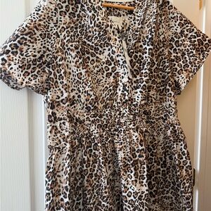 Anthropologie Leopard Print Somerset Maxi Dress